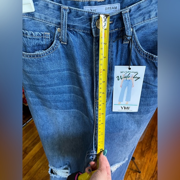 NEW With Tags YMI Dream Authentic Denim 90’s Wide Leg High Waisted Jeans 1 of 2 - Picture 13 of 15